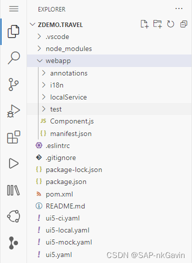 SAP BAS开发Fiori项目中的各种文件详解（manifest.json, package.json, ui5.yaml, i18n等）