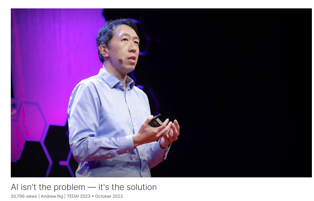 跟TED演讲学英文：AI isn‘t the problem — it‘s the solution by Andrew Ng