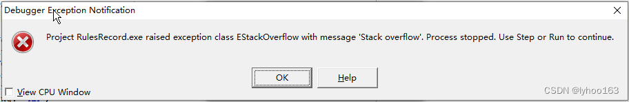 Delphi 编译关闭时 Stack overflow 错误