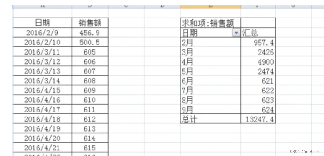 Excel 根据日期按月汇总公式