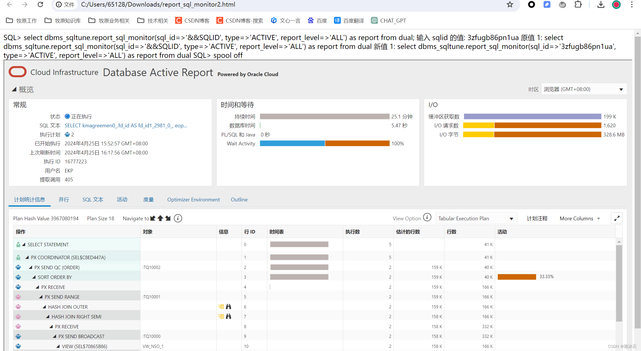 oracle sql monitor简单使用说明