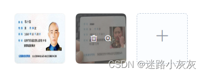 鼠标移入出现删除和放大功能