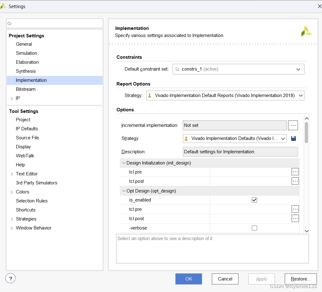 图1 Implementation Settings