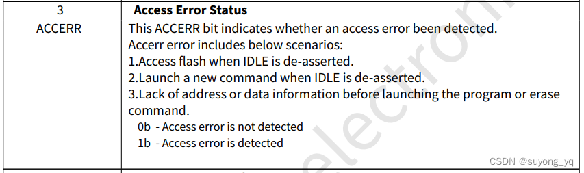 YTM32的片内flash应用答疑 - 释疑efm_sts[accerr]寄存器位