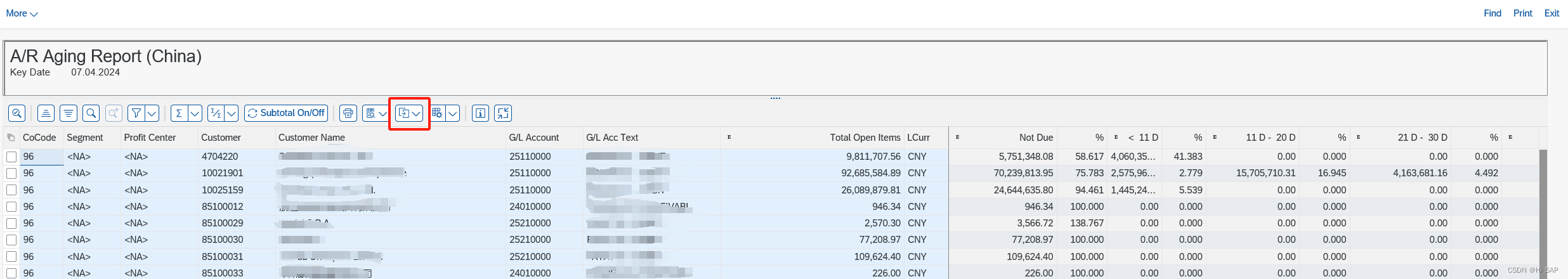 盘点那些好用的SAP FIORI App (四)-应收账期报告