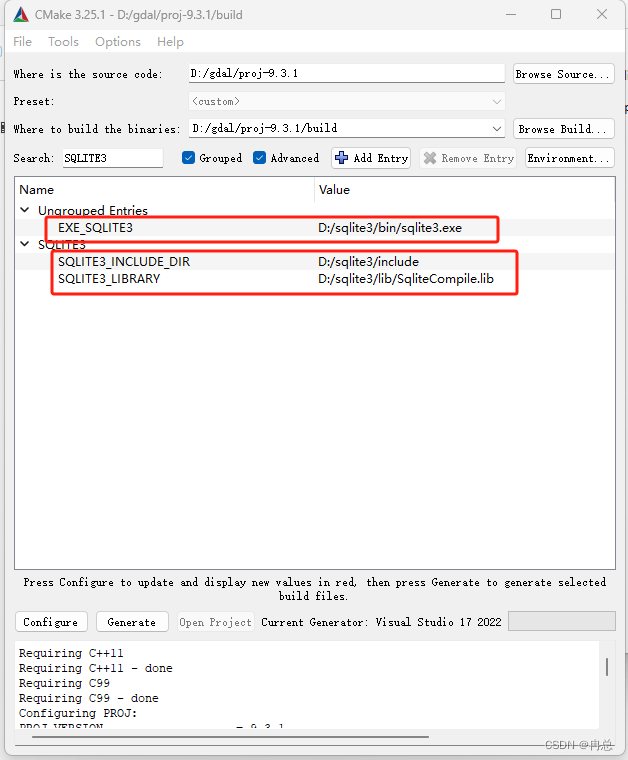 设置sqlite3相关路径