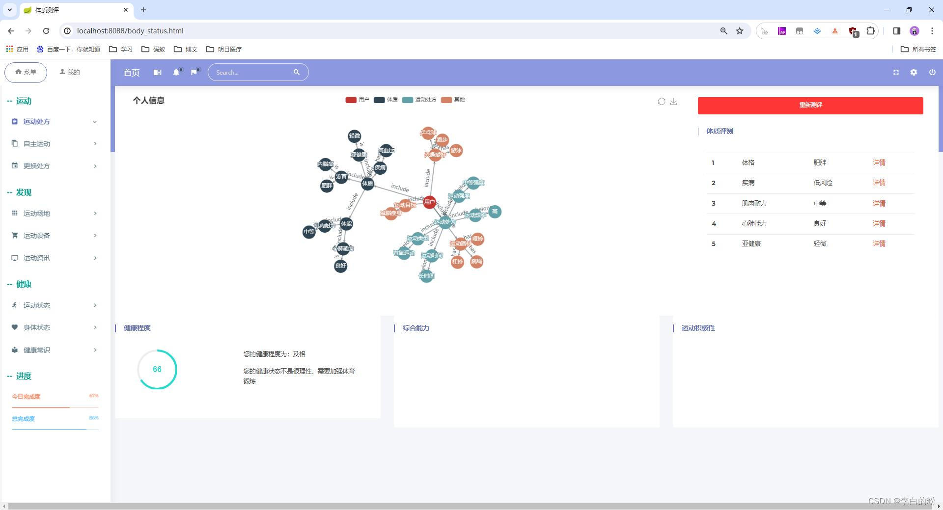 基于springboot实现的健康监控管理系统