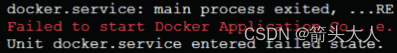 docker:Job for docker.service failed. Failed to start Docker Application