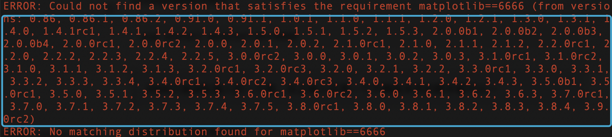 pip如何查看Python某个包已发行所有版本号？