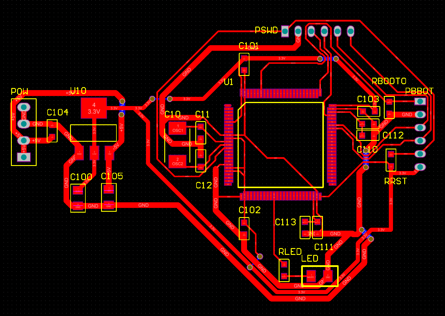 制作stm32h743vt测试电路板
