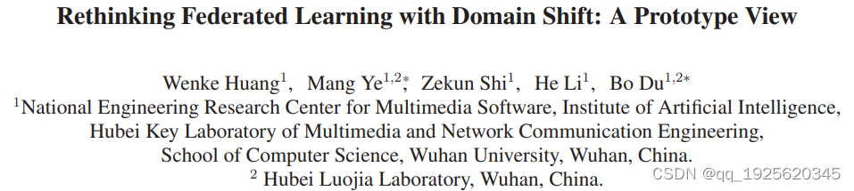 Rethinking Federated Learning with Domain Shift: A Prototype View