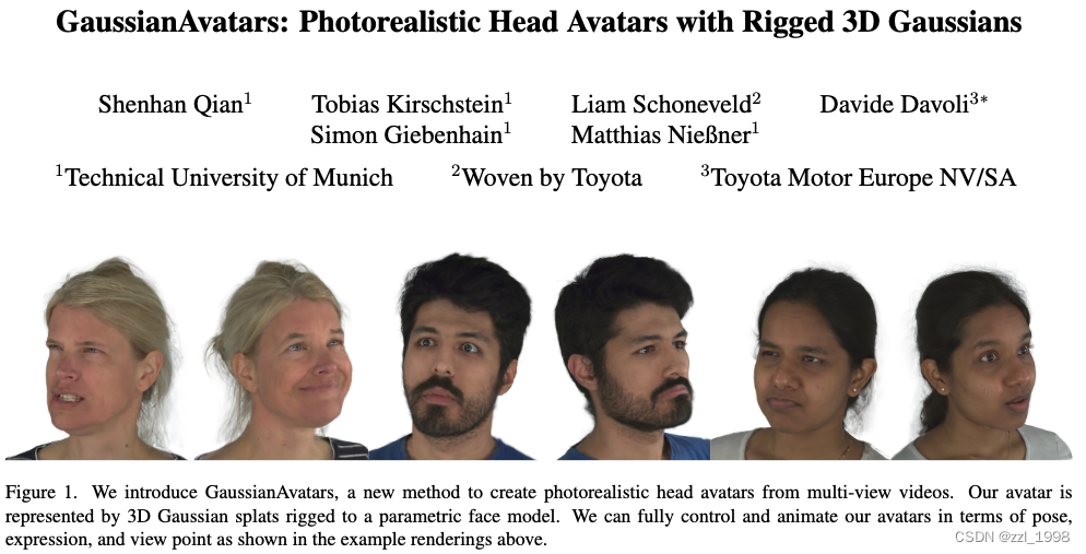 [23] GaussianAvatars: Photorealistic Head Avatars with Rigged 3D Gaussians