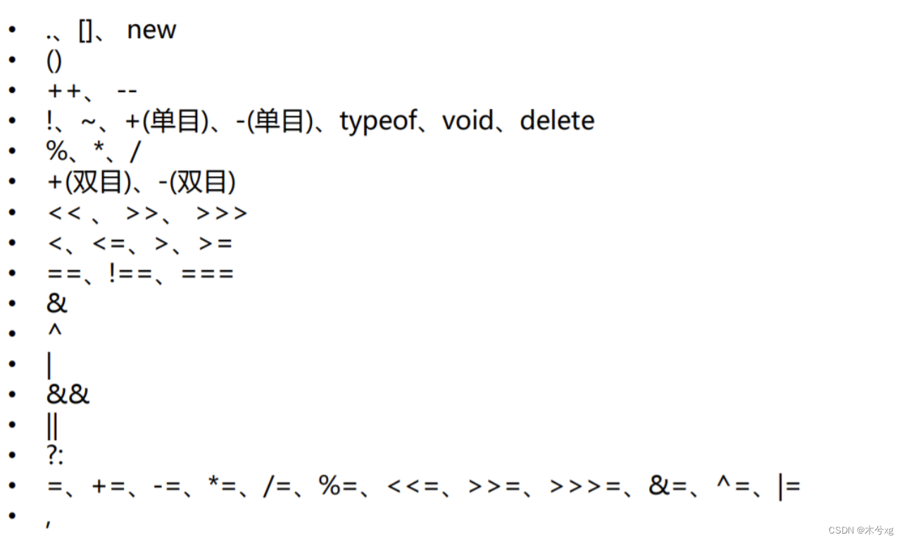 JavaScript的操作符运算符