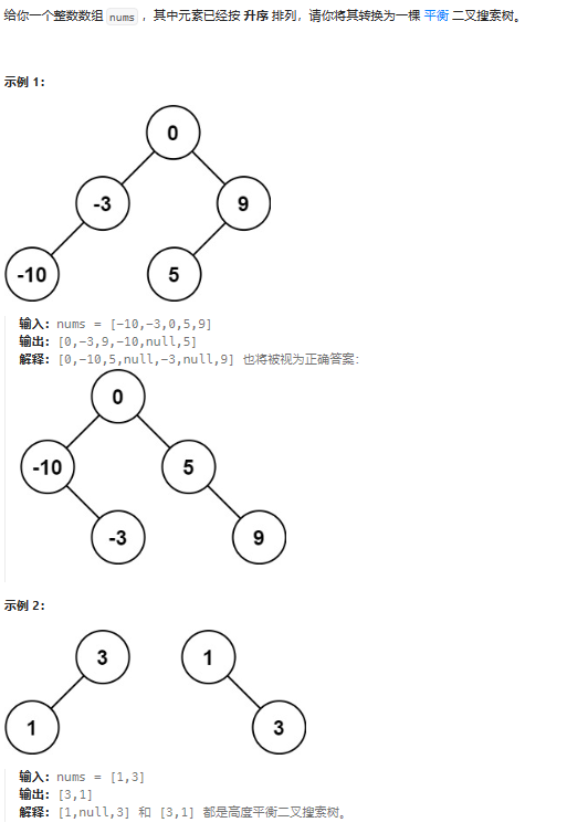 【LeetCode算法】第108题：将有序数组转换为二叉搜索树