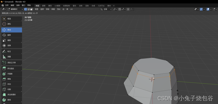 Blender教程（基础）-顶点的移动、滑移-16