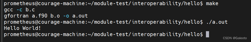 fortran invoke c