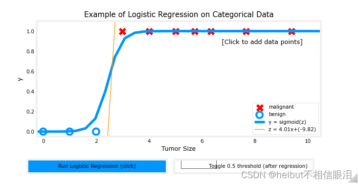 吴恩达机器学习-可选实验室：逻辑回归（Logistic Regression））