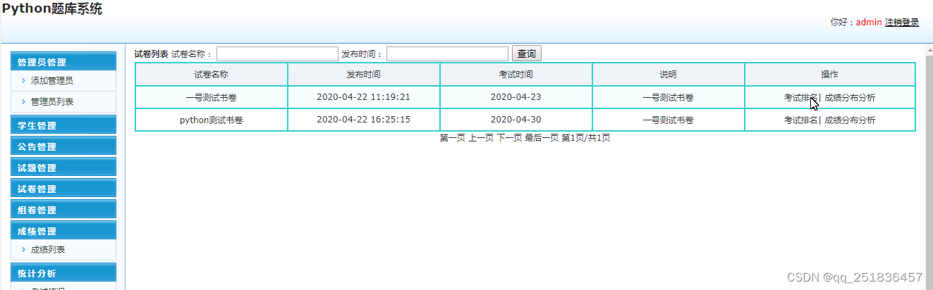 javaWebssh题库管理系统myeclipse开发mysql数据库MVC模式java编程计算机网页设计