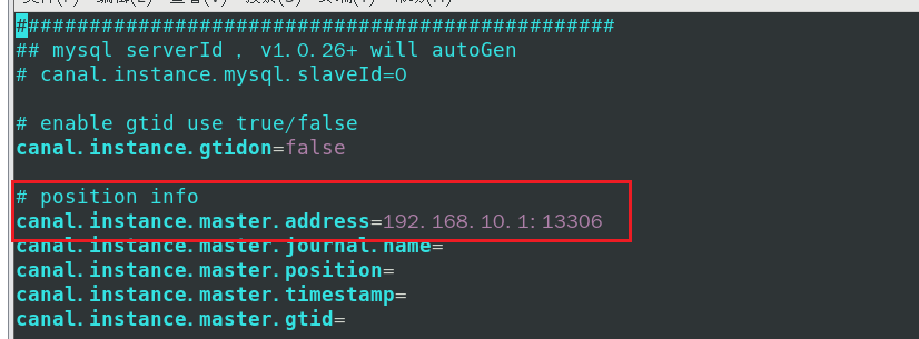 换成自己的mysql主机的master的ip地址