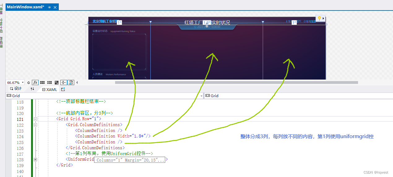 C#WPF数字大屏项目实战03--数据内容区域