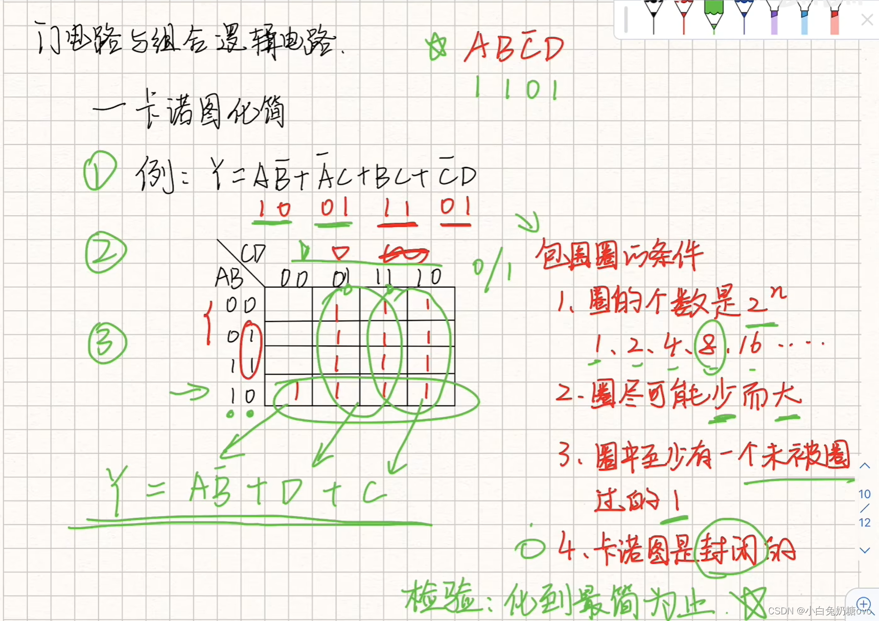 Karnaugh map （卡诺图）