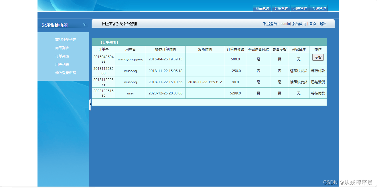 Java毕业设计-基于ssh的网上电子商城管理系统-第74期