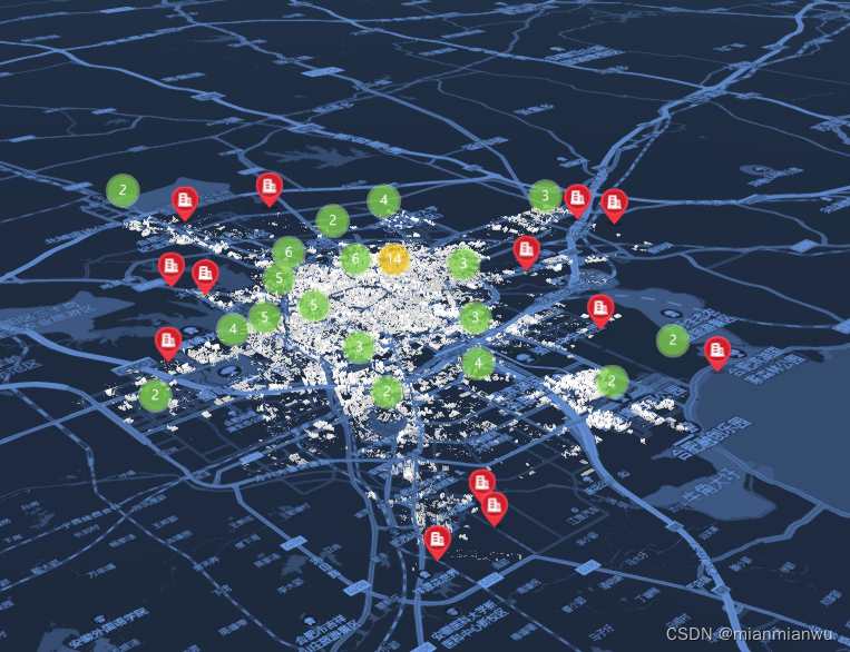 new mars3d.layer.GeoJsonLayer({实现图标点billboard贴模型聚合效果