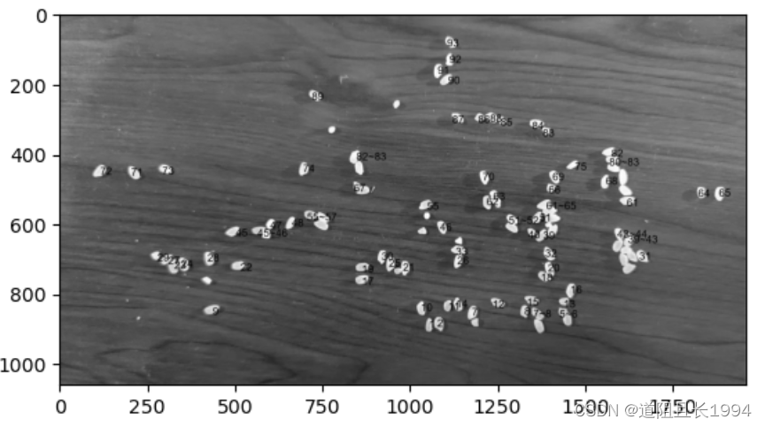 python基于opencv实现数籽粒