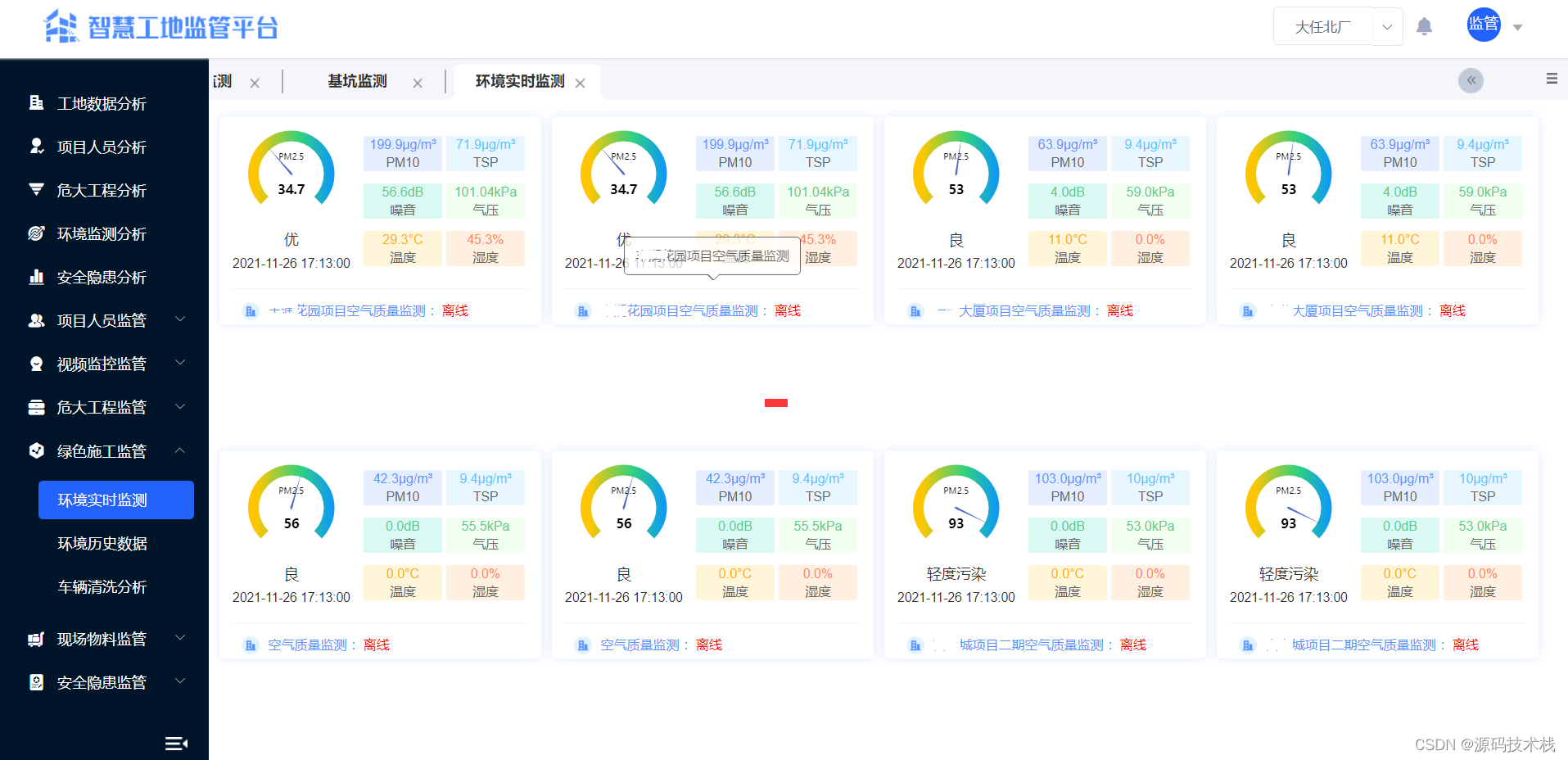 java基于微服务的智慧工地管理云平台SaaS源码 数据大屏端 APP移动端