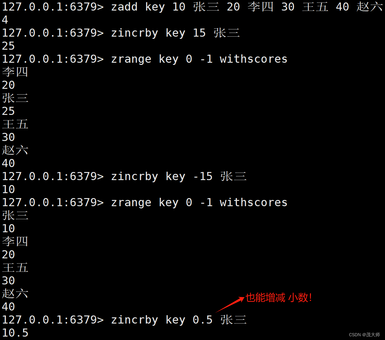 2024.1.6 关于 Redis 数据类型 Zset 常用命令