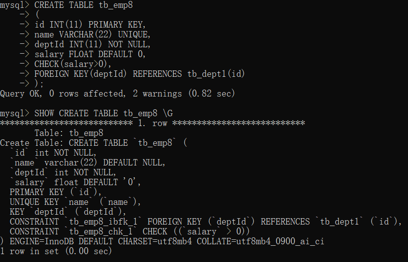 4. MySQL 约束