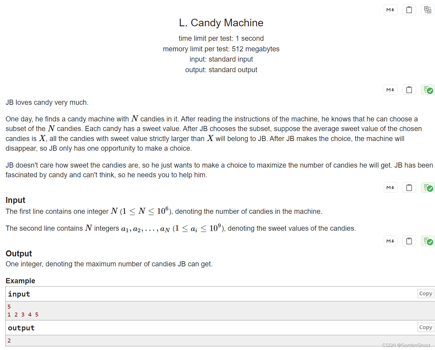 Candy Machine（<span style='color:red;'>The</span> <span style='color:red;'>19</span><span style='color:red;'>th</span> Zhejiang Provincial Collegiate Programming Contest）