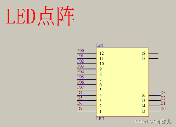 普中51单片机学习（8*8LED点阵）