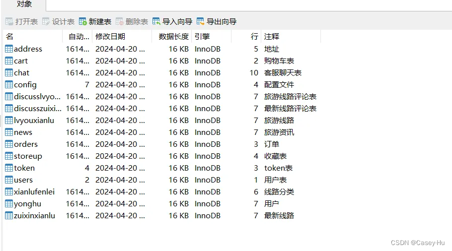 基于SpringBoot+Vue的旅游网站系统,数据库结构,词库加载错误:未能找到文件“C:\Users\Administrator\Desktop\火车头9.8破解版\Configuration\Dict_Stopwords.txt”。,服务,服务器,操作,第2张