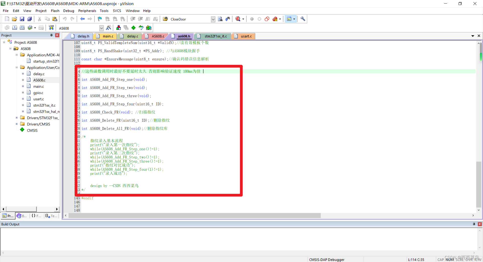 [STM32-HAL库]AS608-指纹识别模块-STM32CUBEMX开发-HAL库开发系列-主控STM32F103C8T6