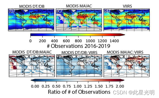 NASA数据集——VIIRS每日 L3深蓝气溶胶网格产品（AERDB_D3_VIIRS_SNPP），以 1 x 1 度