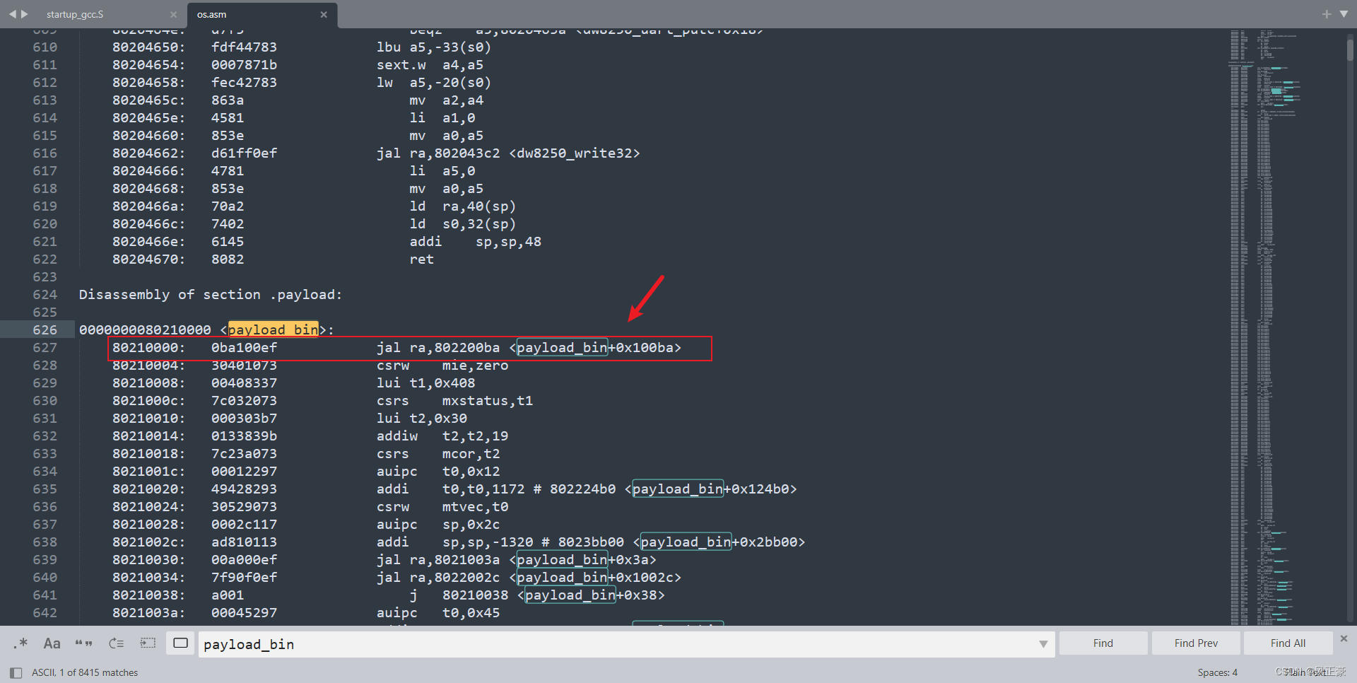 d1-nezha-rtthread与rtthread的cv1800b反汇编文件分析，及测试是否进入os.bin