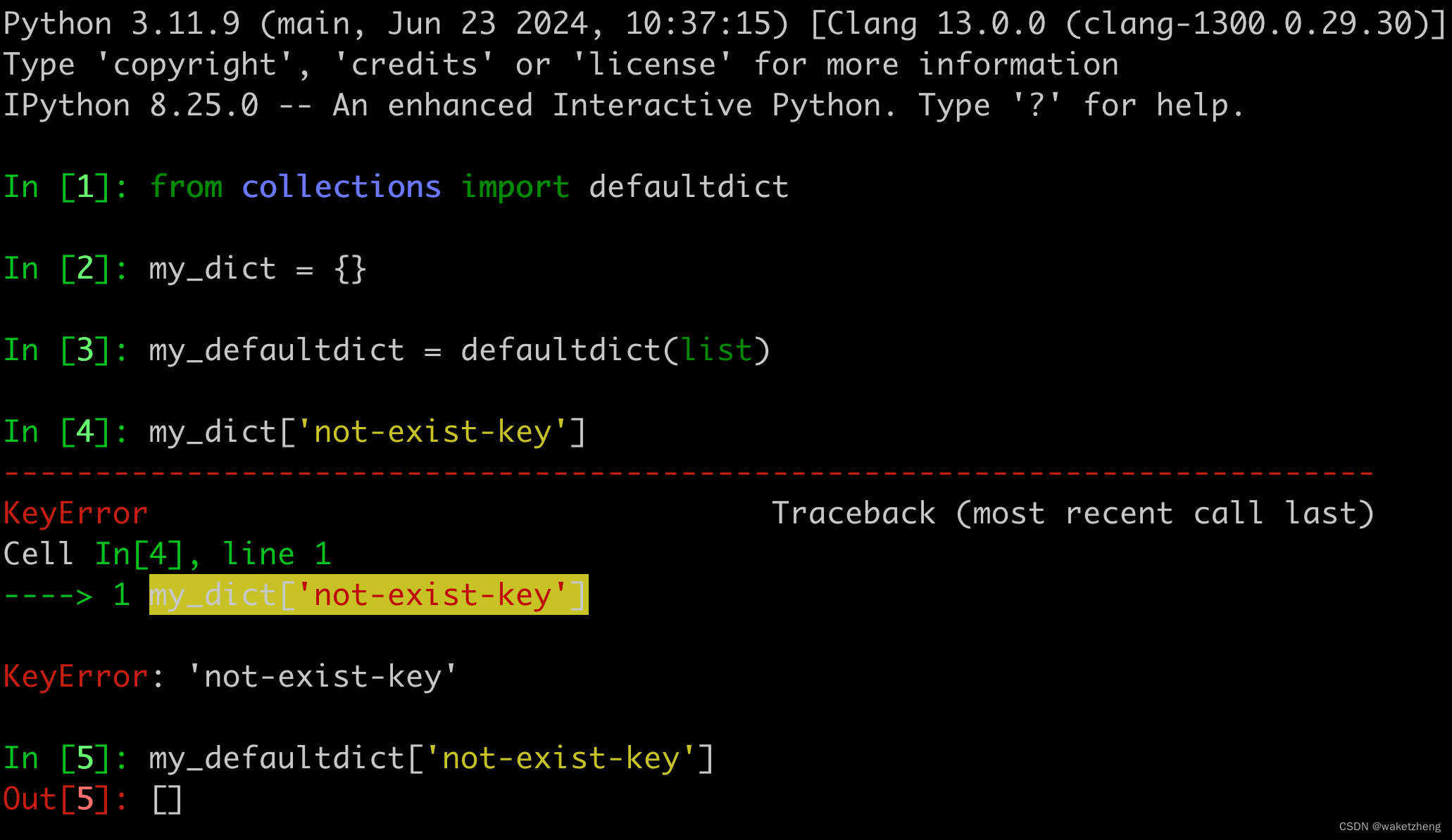 Python使用defaultdict简化值为list的字典