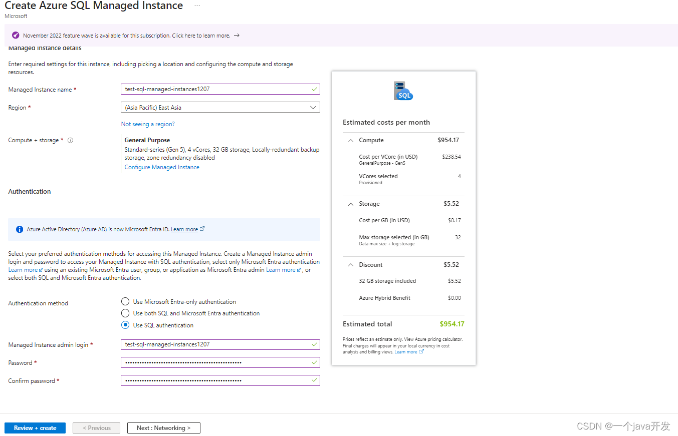 AZURE==SQL managed instances