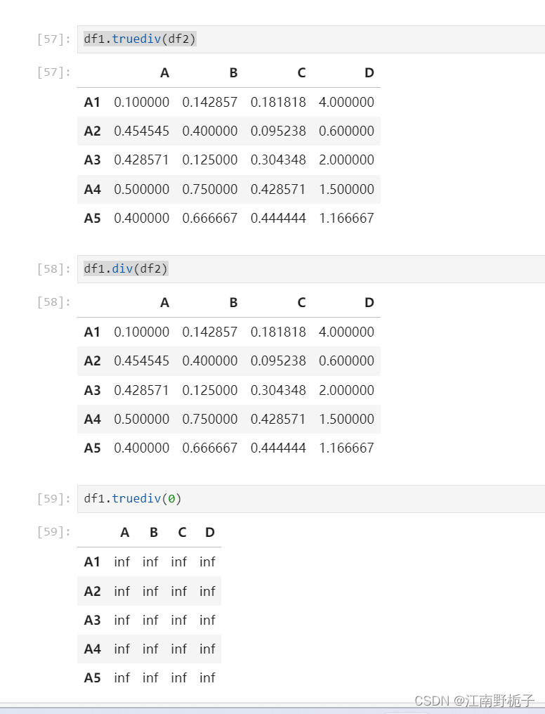 Pandas 模块-操纵数据(11)-二元运算--超级add、sub、mul、div、mod、pow等等