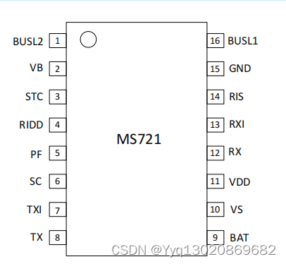 MS721仪表总线(M-Bus)从站收发电路