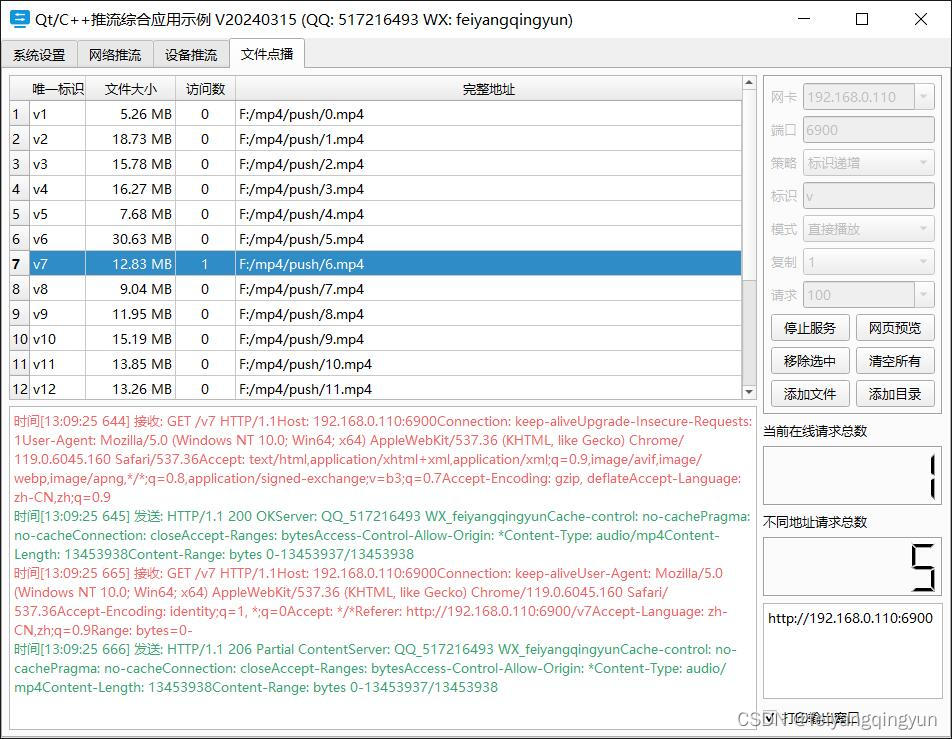 Qt/C++监控推流设备推流/延迟极低/实时性极高/rtsp/rtmp推流/hls/flv/webrtc拉流/调整分辨率降低带宽