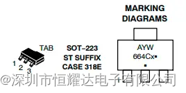 NCV8664CST50T3G稳压器芯片中文资料规格书PDF数据手册引脚图图片价格参数