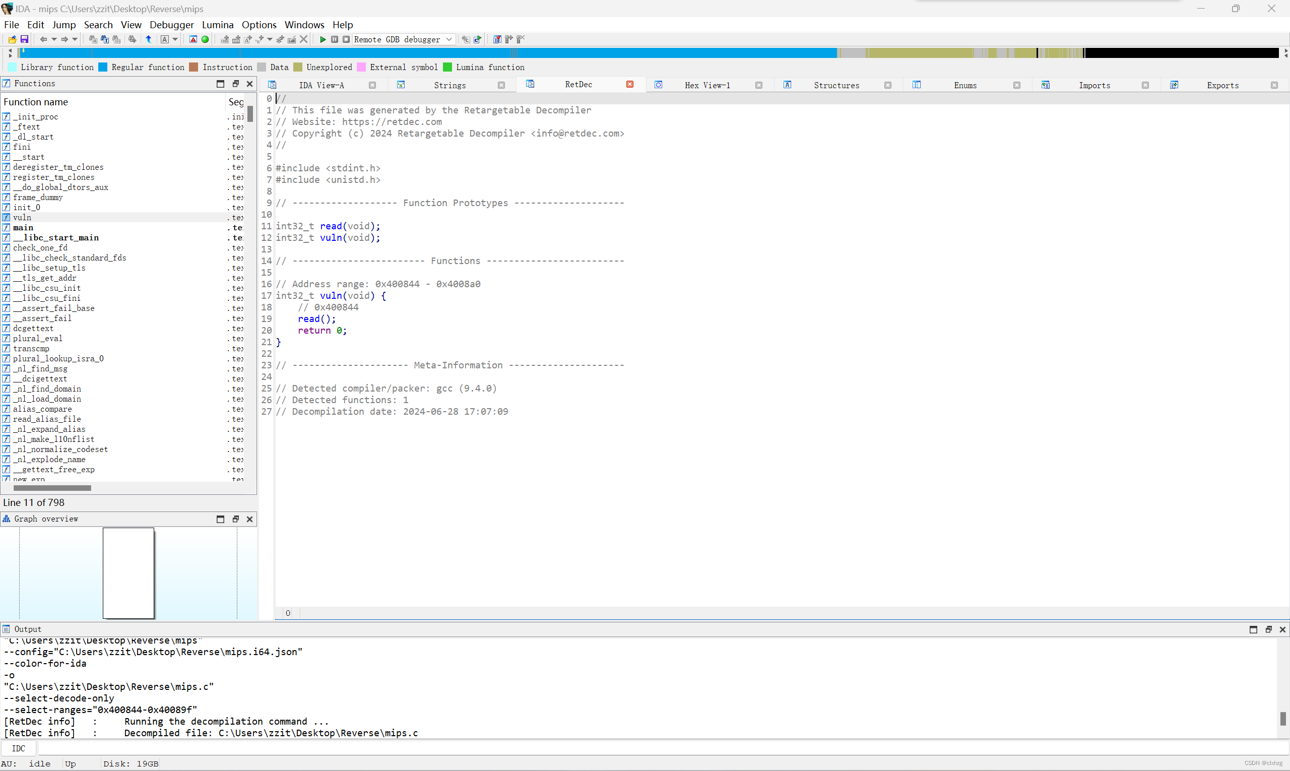 [CTF]-PWN:mips反汇编工具，ida插件retdec的安装