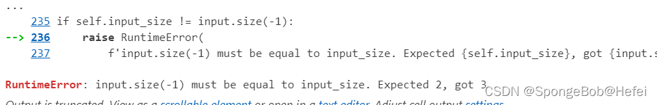 BUG:RuntimeError: input.size(-1) must be equal to input_size. Expected 1, got 3