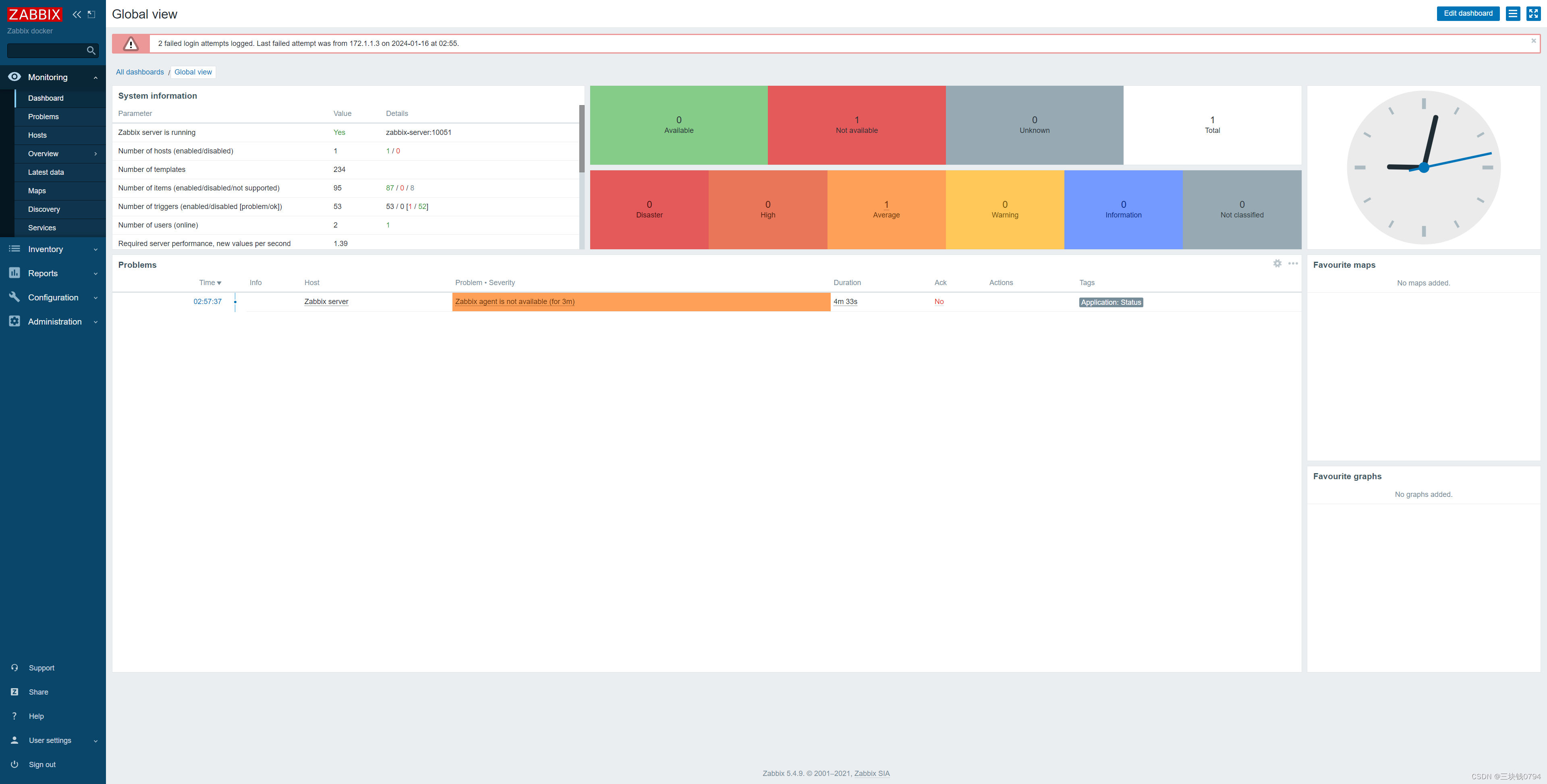 【原创】docker +宝塔+安装zabbix