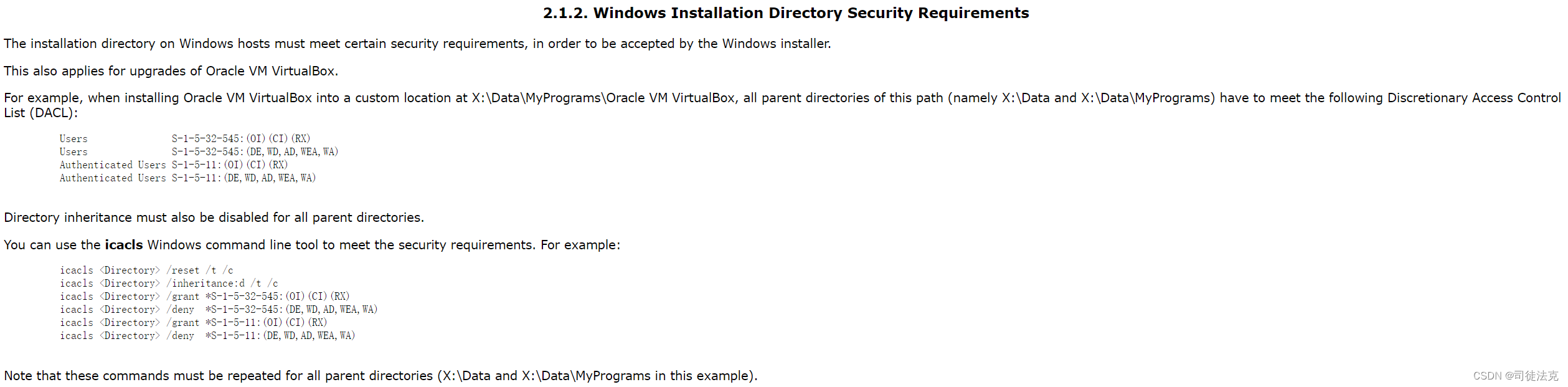 virtual box安装invalid installation directory