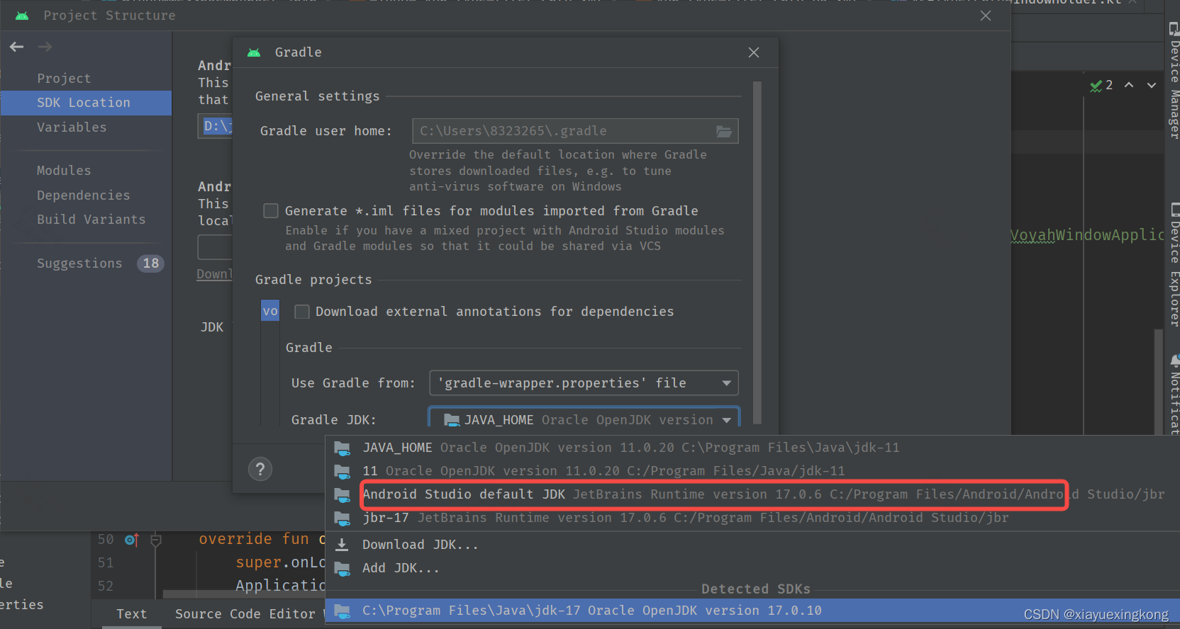 AndroidStudio 由dolphin升级到giraffe，出现“gradle project sync failed“,在这里插入图片描述,第2张