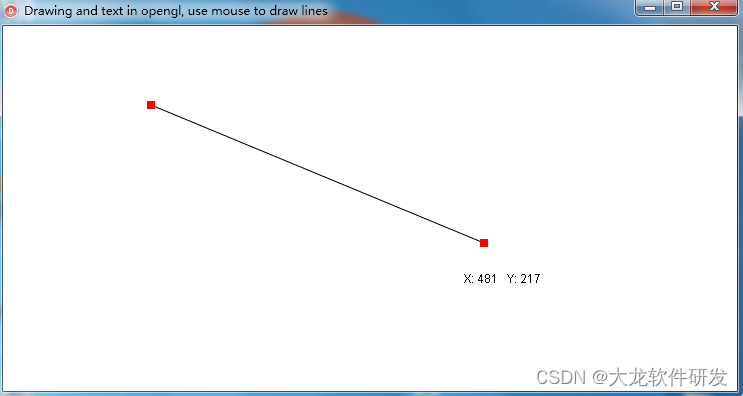 【控件功能】我来做<span style='color:red;'>练习</span>-第27课-Drawing and text in opengl, use mouse to draw <span style='color:red;'>lines</span>