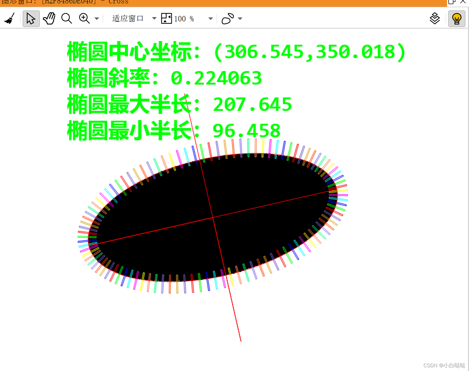 halcon中的2D测量-椭圆